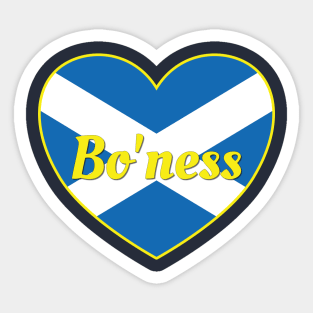 Bo'ness Scotland UK Scotland Flag Heart Sticker